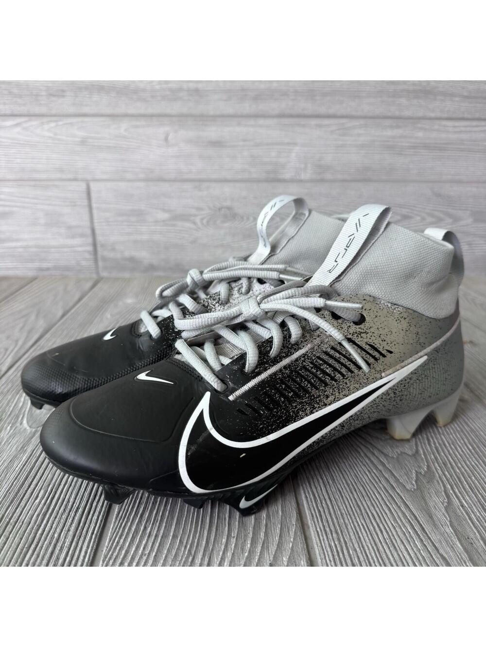 Nike Vapor Football Cleats Men’s US 9.5 Black White HF3454-003 Mid Top Molded